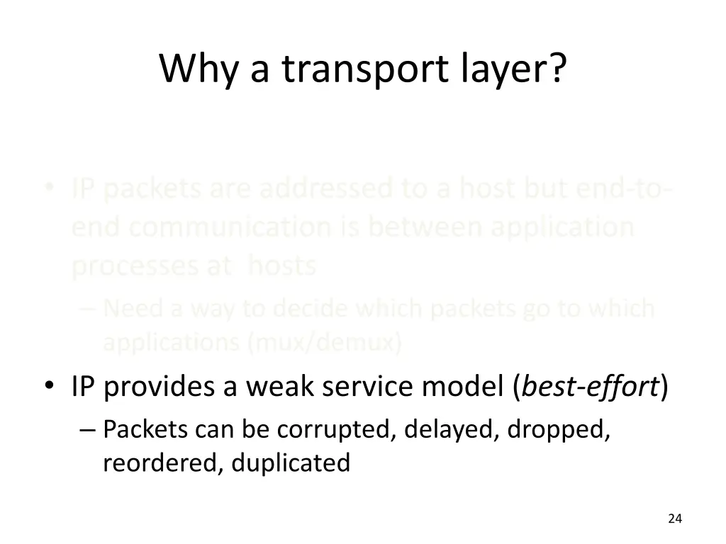 why a transport layer 5