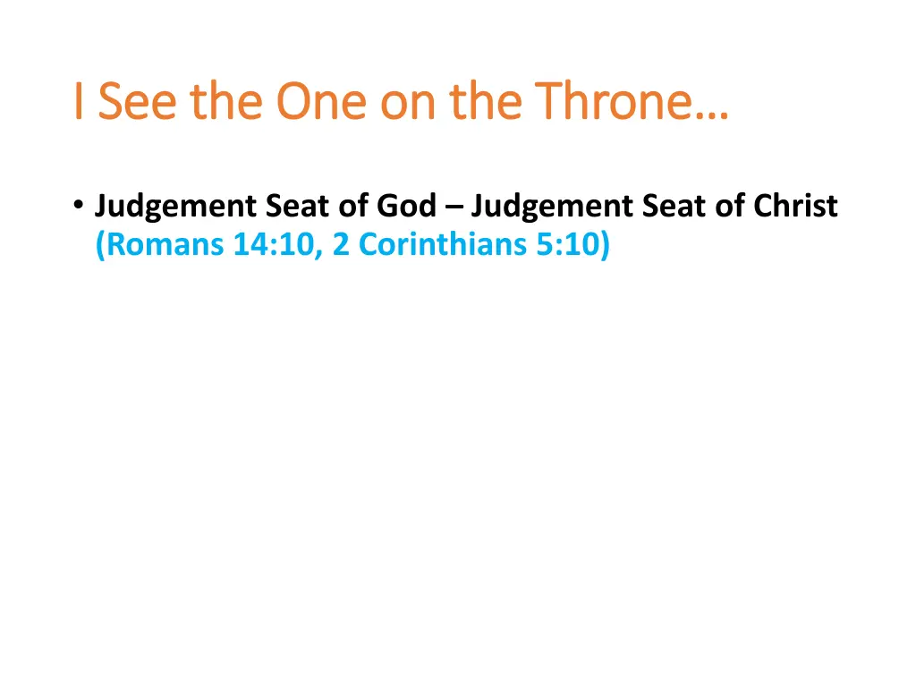 i see the one on the throne