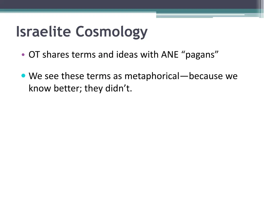 israelite cosmology