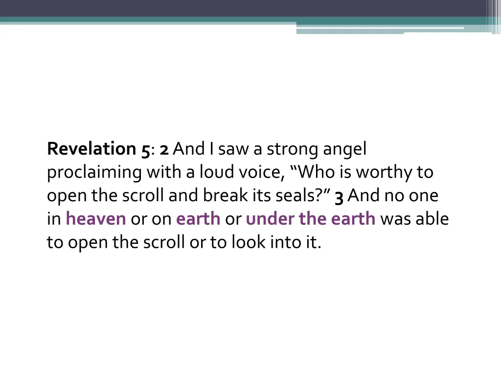 revelation 5 2 and i saw a strong angel