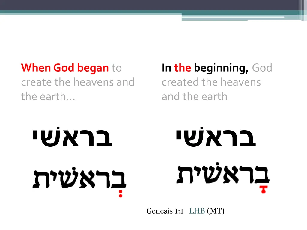 when god began to create the heavens and the earth