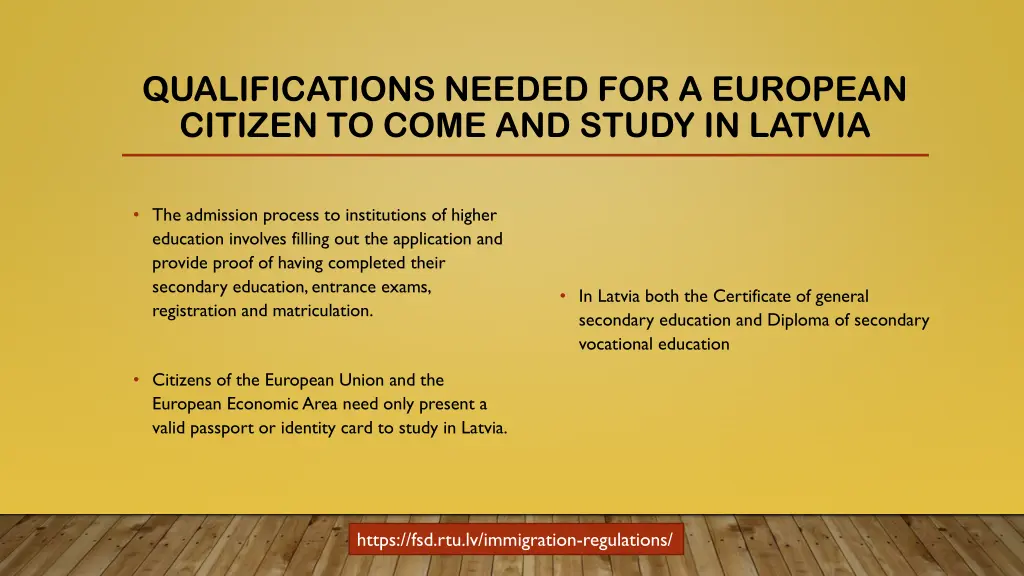 qualifications needed for a european citizen