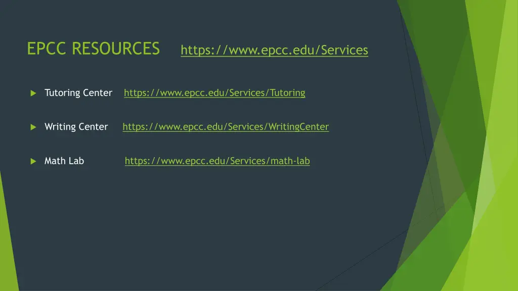 epcc resources https www epcc edu services