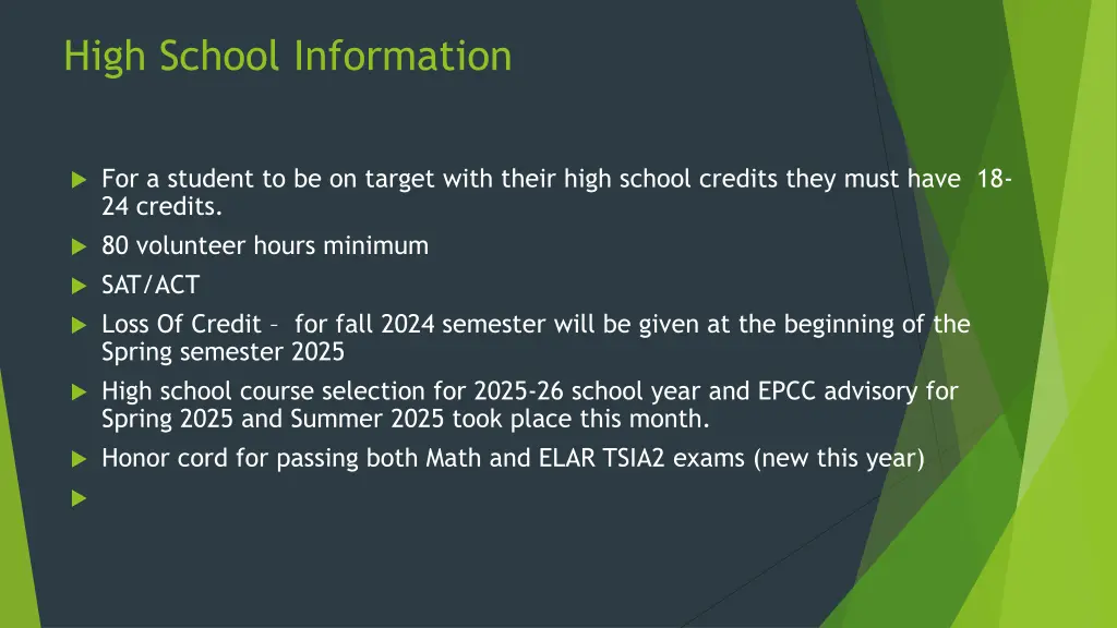 high school information