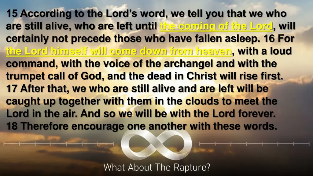 15 according to the lord s word we tell you that 2