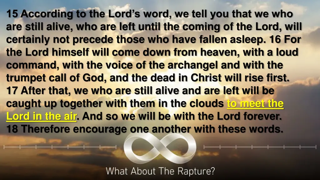 15 according to the lord s word we tell you that 5