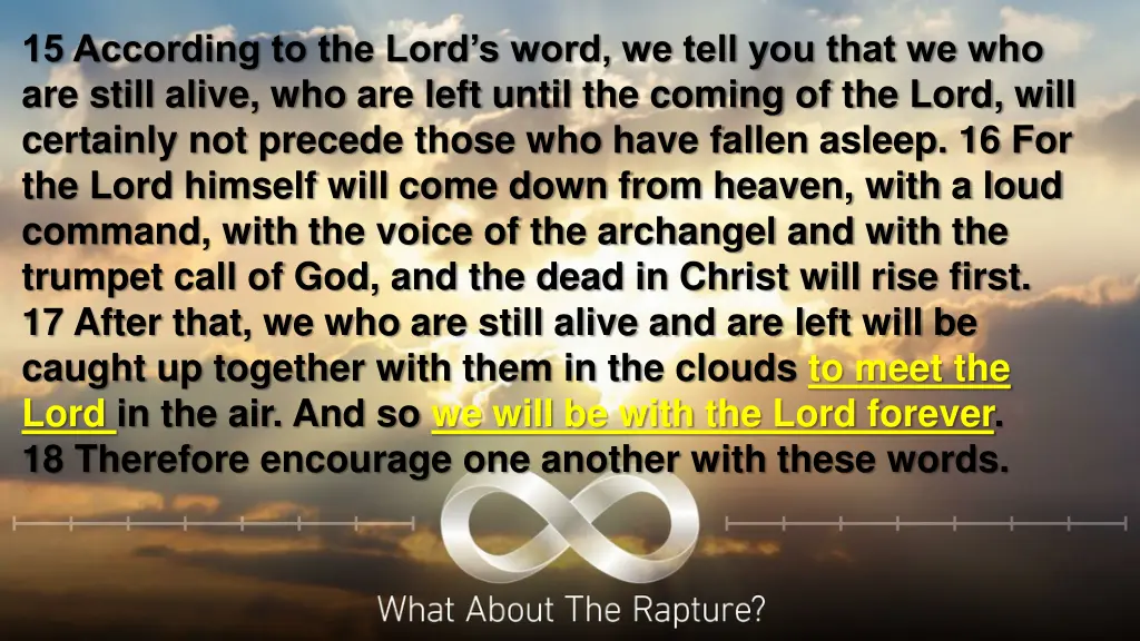 15 according to the lord s word we tell you that 6