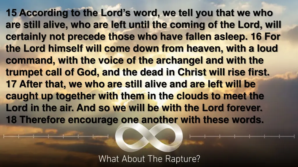 15 according to the lord s word we tell you that