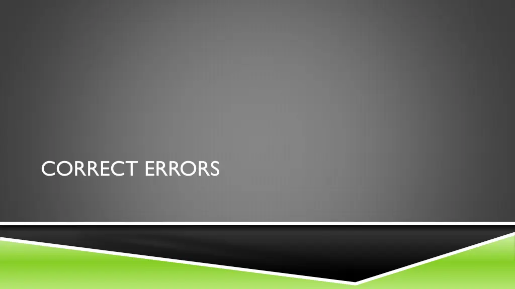 correct errors