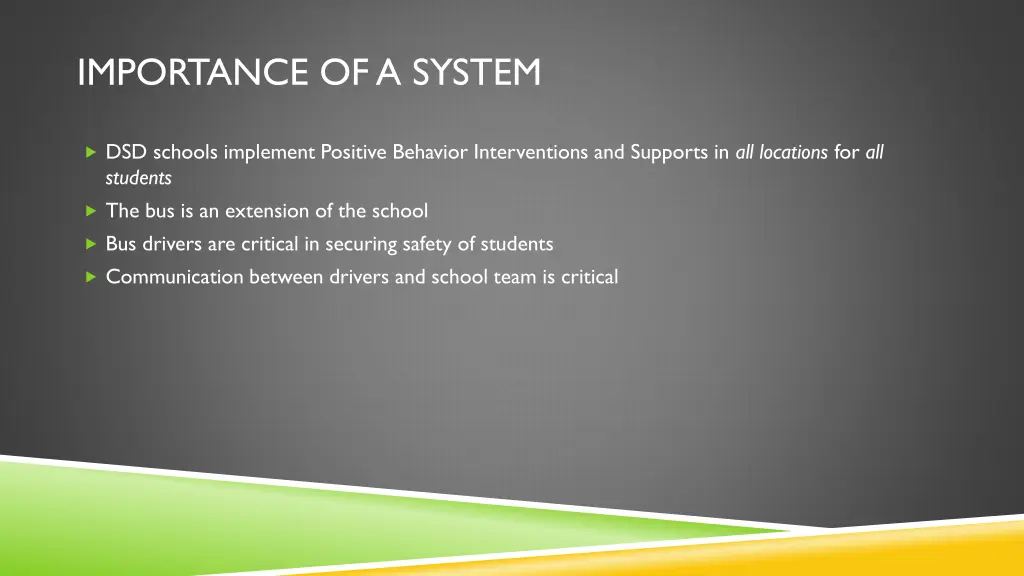 importance of a system
