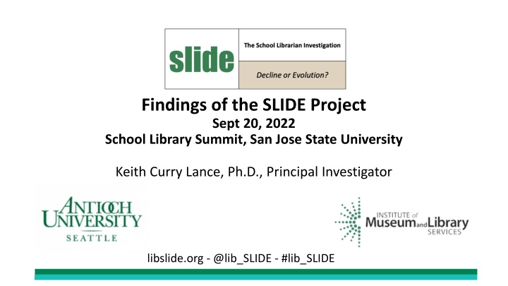 findings of the slide project sept 20 2022 school
