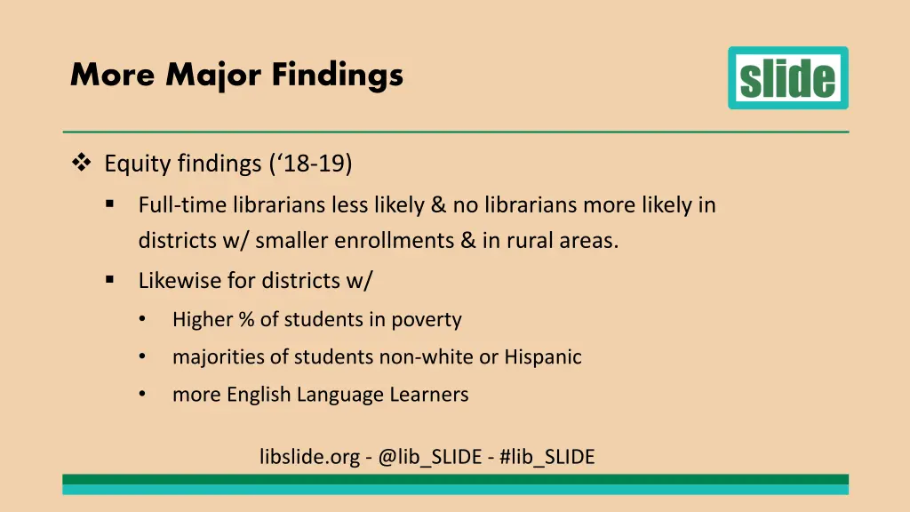 more major findings