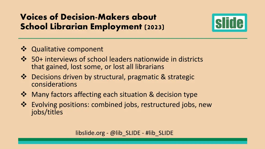 voices of decision makers about school librarian