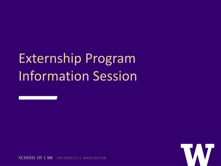 externship program information session