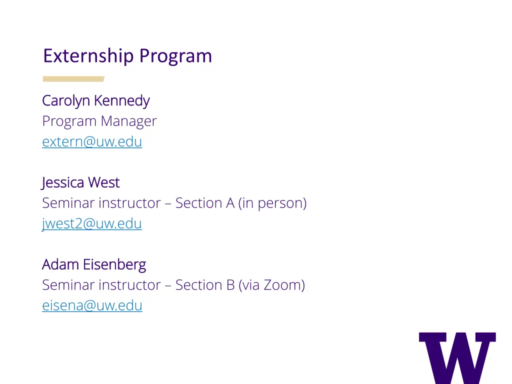externship program