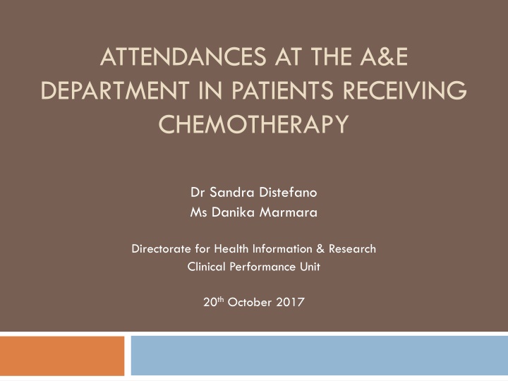 attendances at the a e department in patients