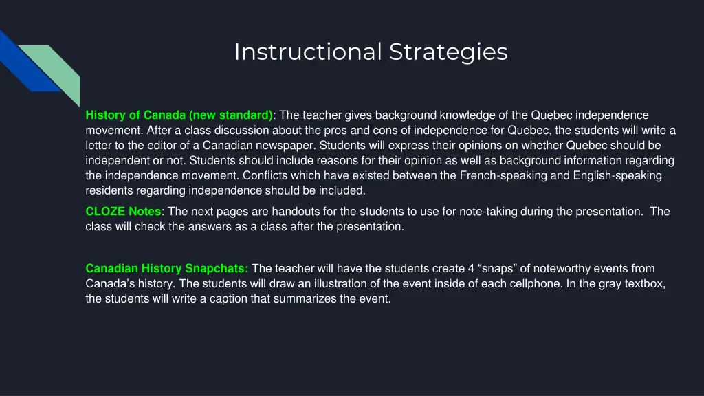 instructional strategies