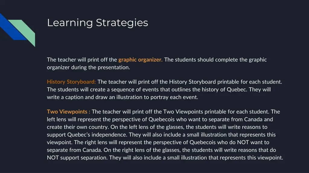 learning strategies