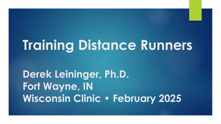 training distance runners