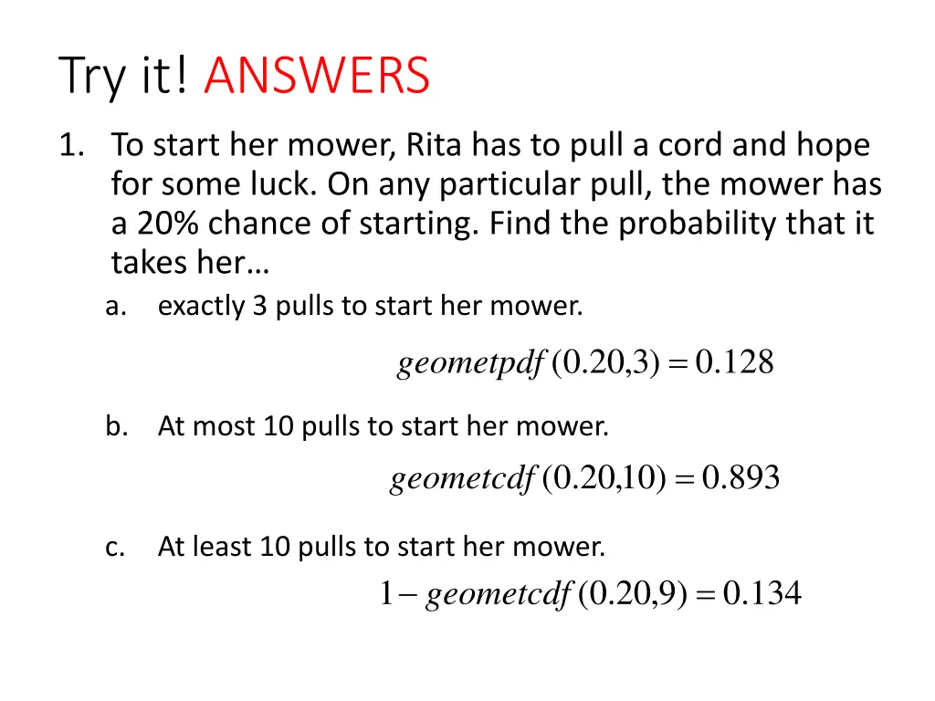 try it answers