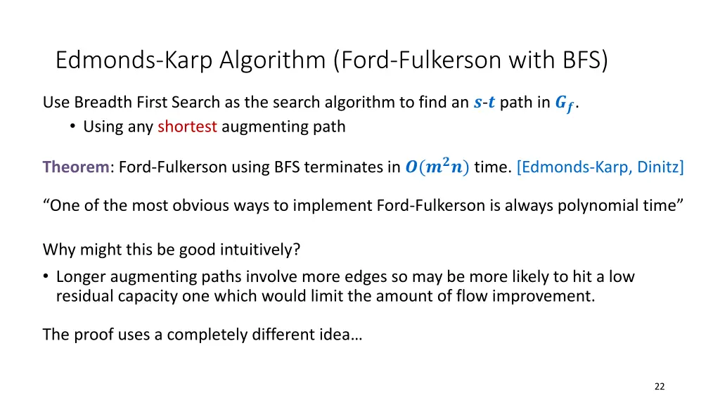edmonds karp algorithm ford fulkerson with bfs