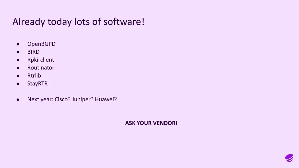 already today lots of software