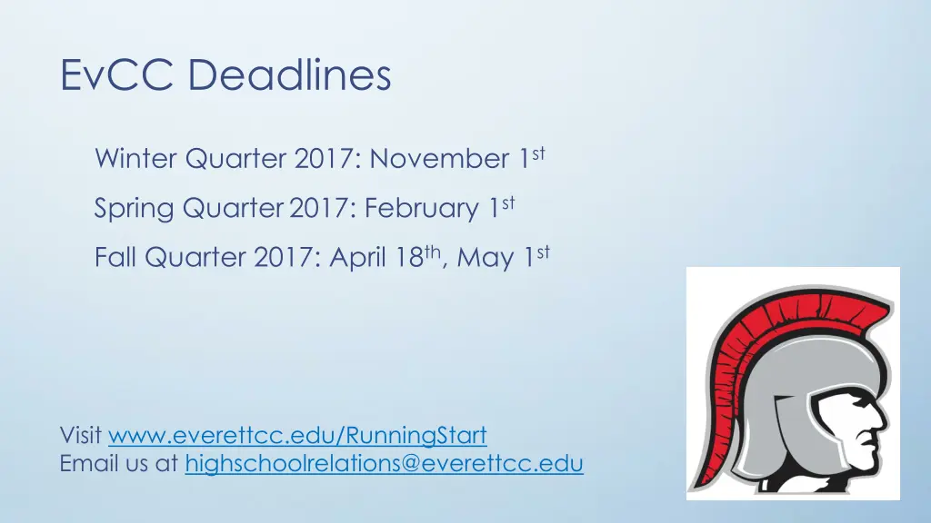 evcc deadlines