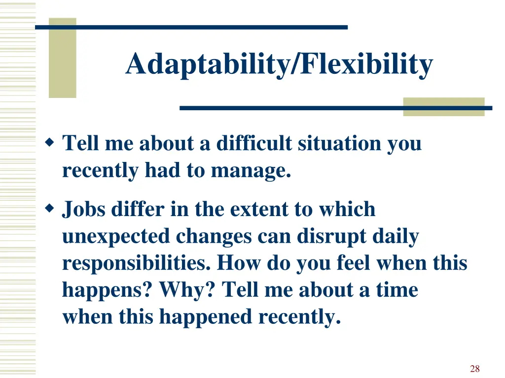adaptability flexibility