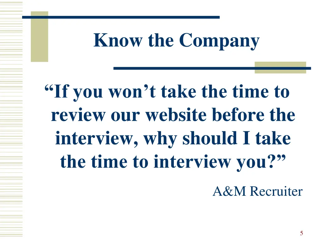 know the company