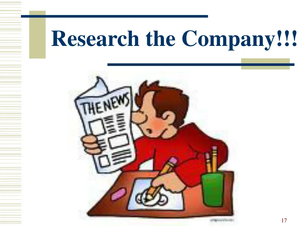 research the company