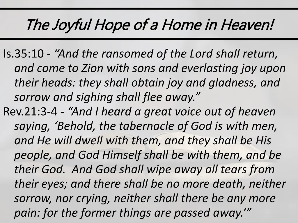 the joyful hope of a home in heaven the joyful 2