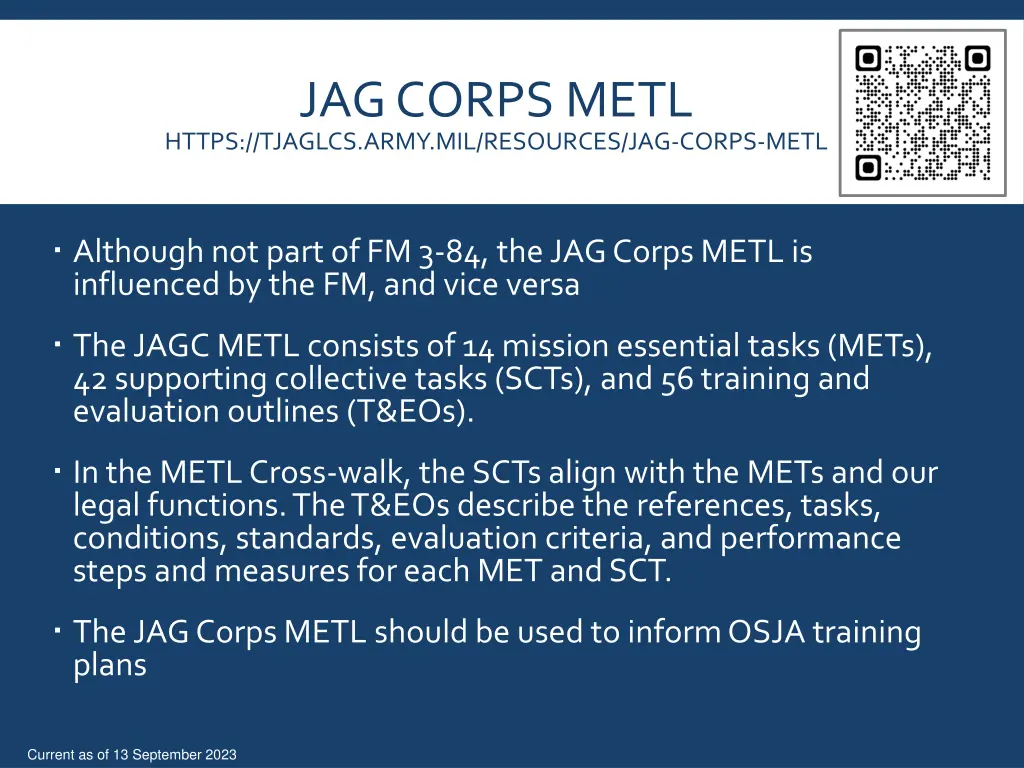 jag corps metl https tjaglcs army mil resources
