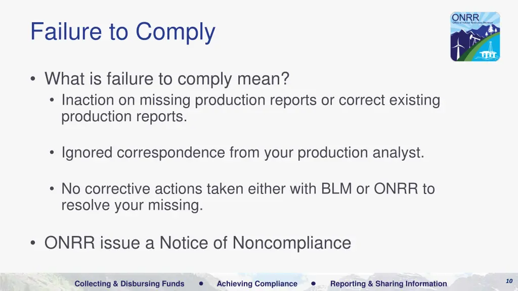 failure to comply