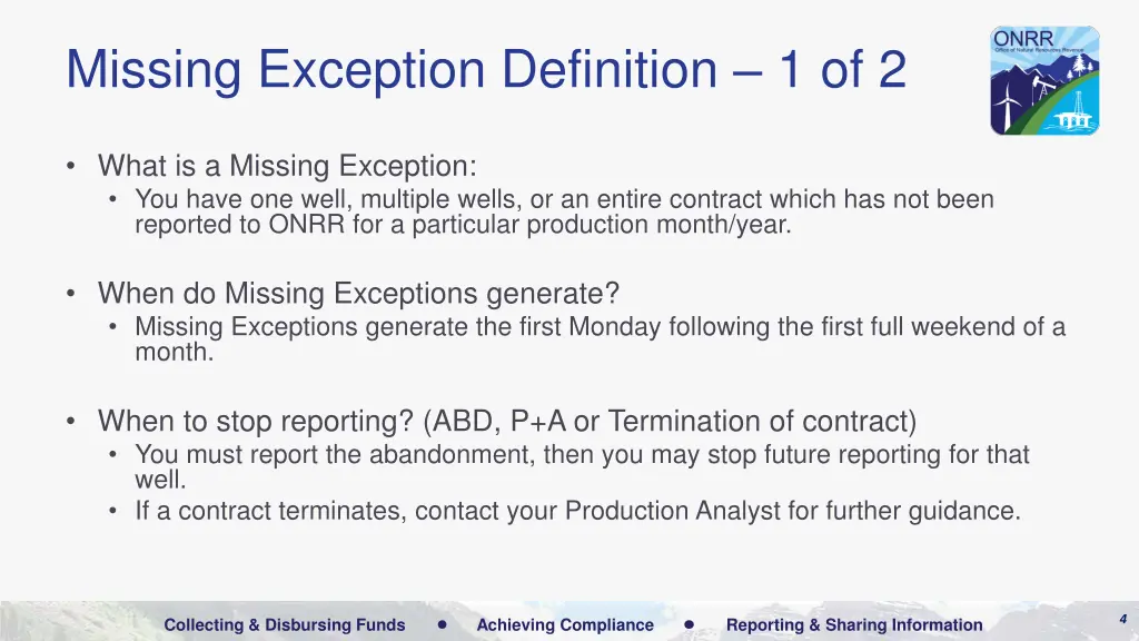 missing exception definition 1 of 2