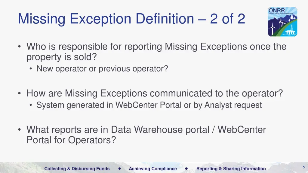 missing exception definition 2 of 2