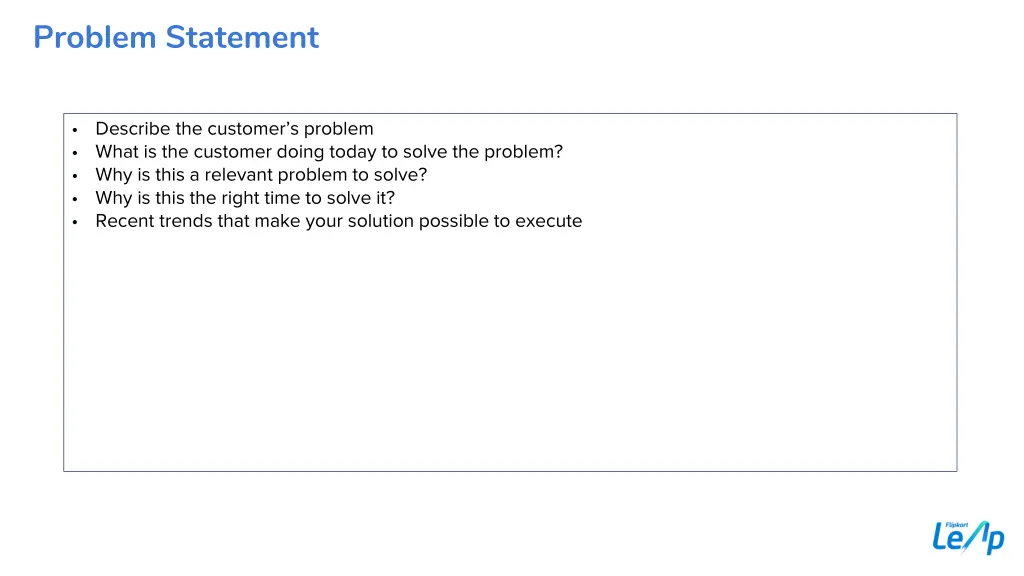 problem statement