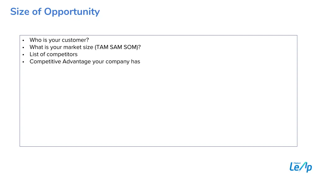 size of opportunity
