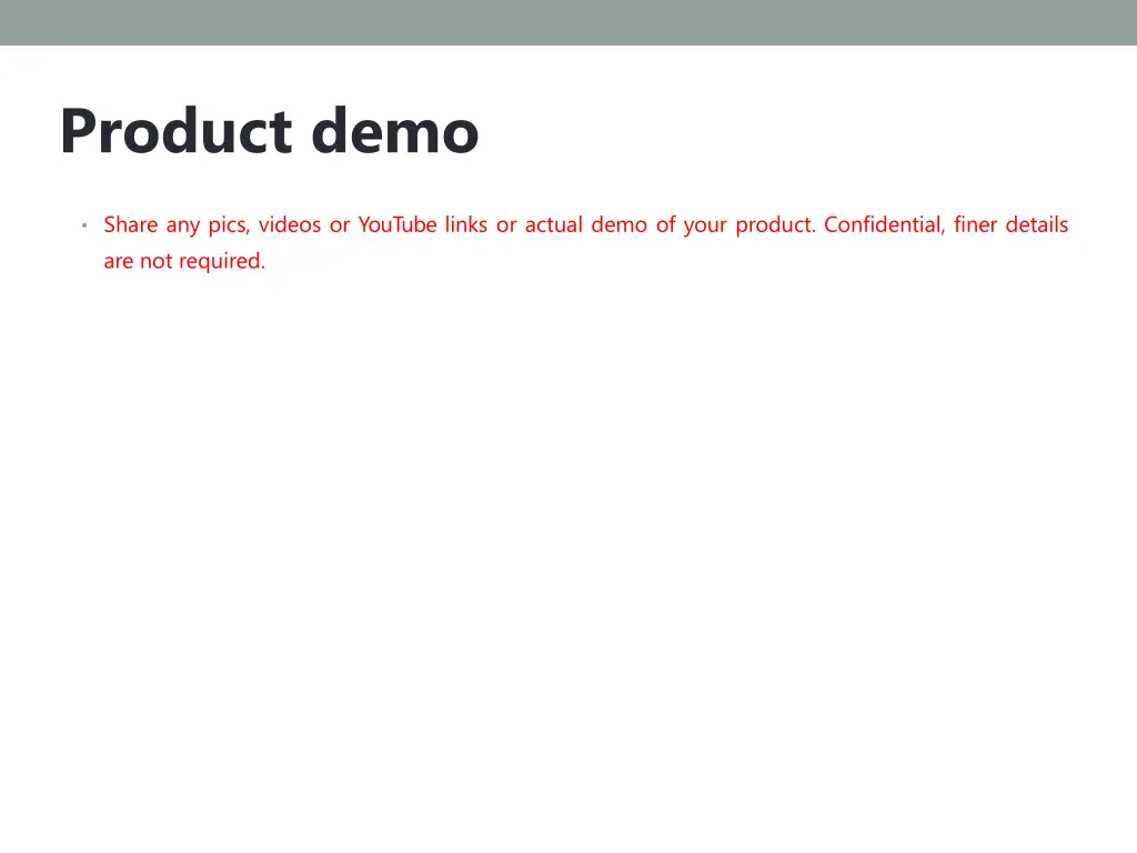 product demo