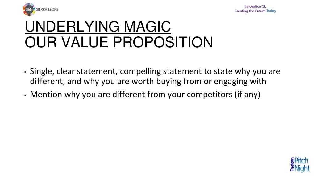 underlying magic our value proposition