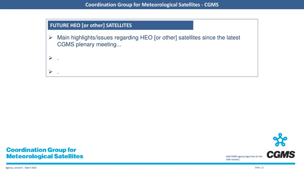 coordination group for meteorological satellites 11