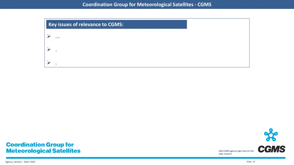 coordination group for meteorological satellites 13