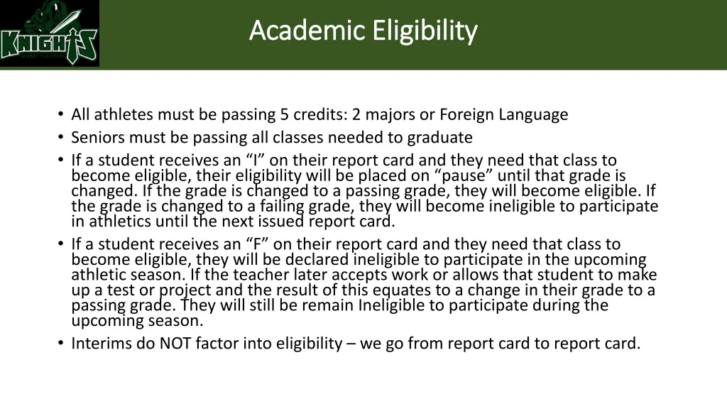 academic eligibility academic eligibility