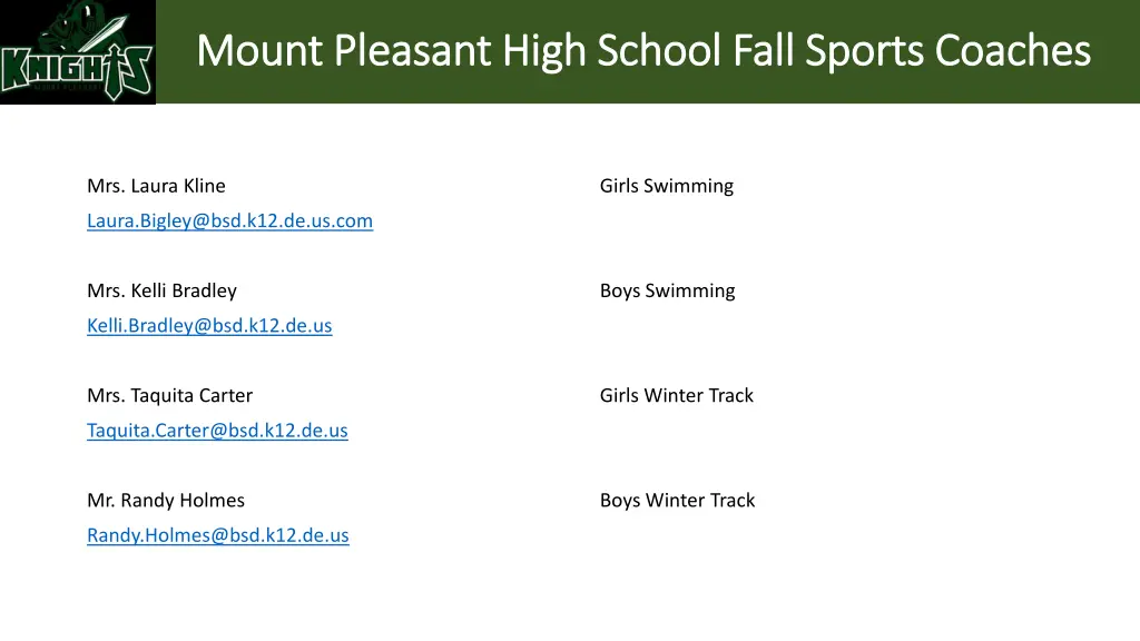 mount pleasant high school fall sports coaches