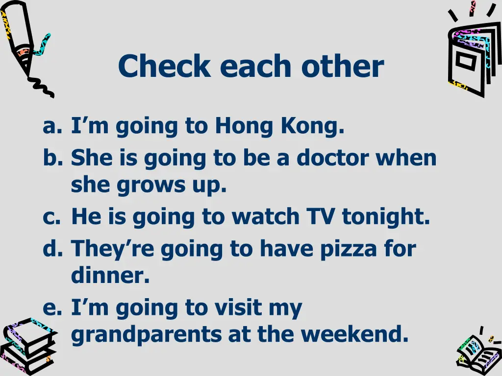 check each other