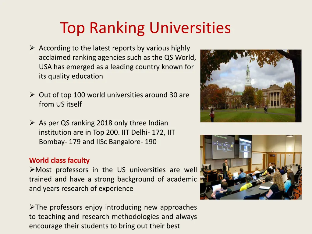 top ranking universities