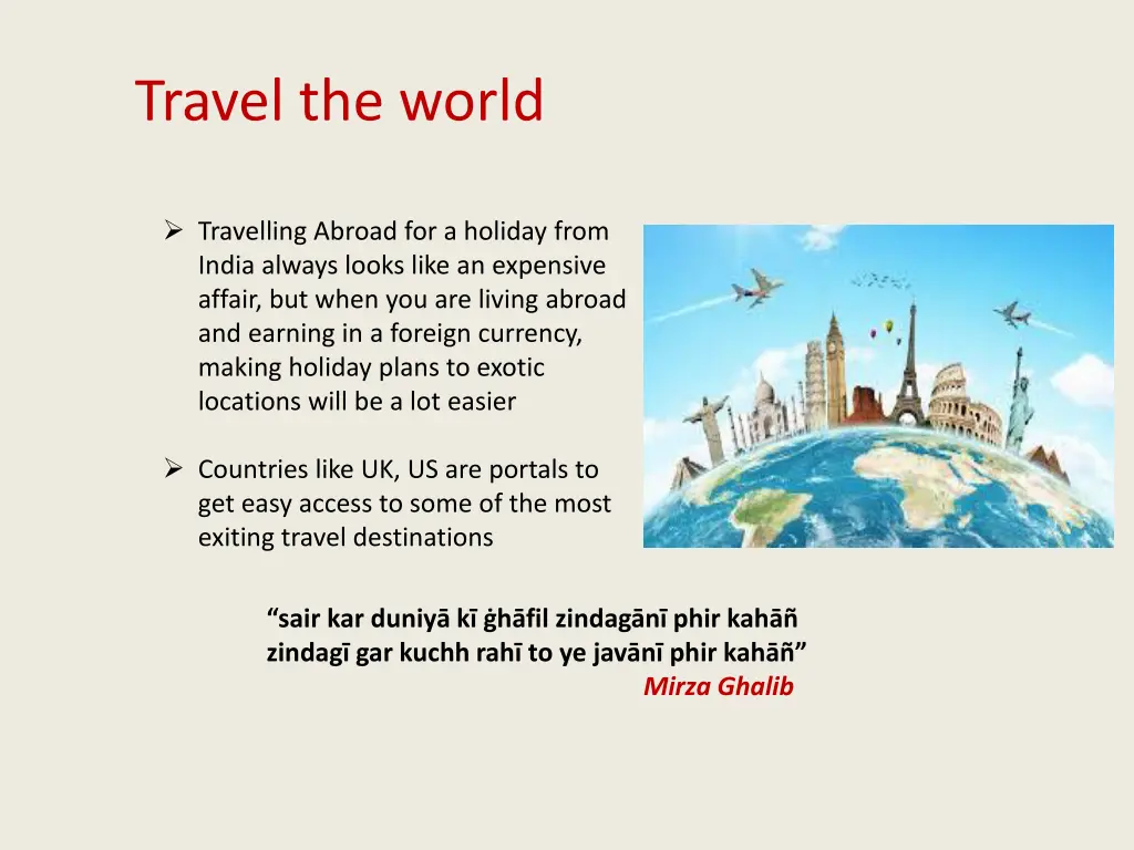 travel the world
