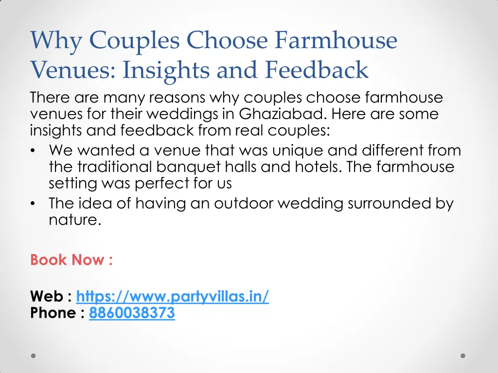 why couples choose farmhouse venues insights