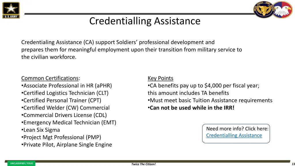 credentialling assistance