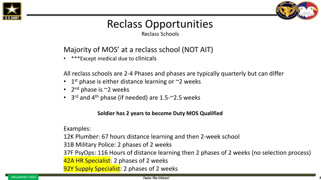 reclass opportunities reclass schools