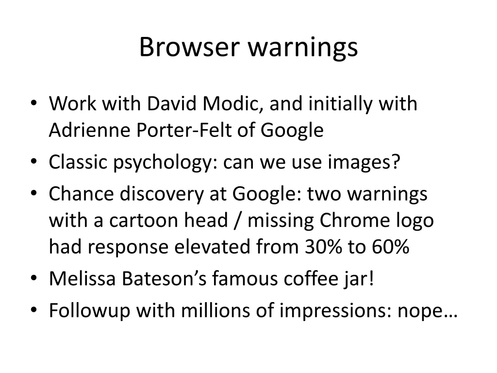 browser warnings